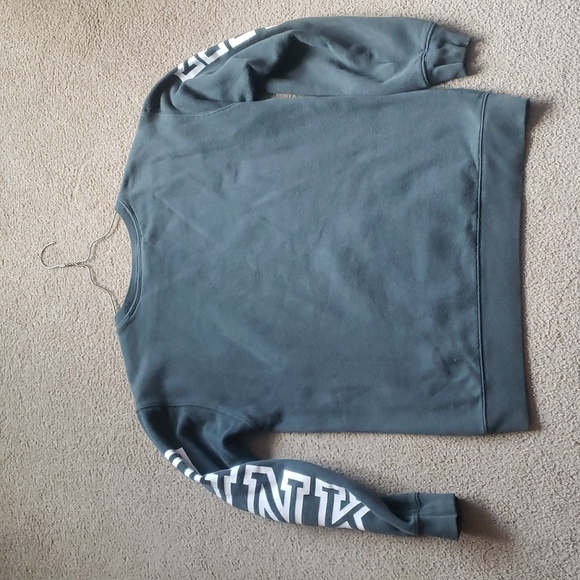 Pink Victoria's Secret Green and White Sweatshirt - Picture 6 of 6